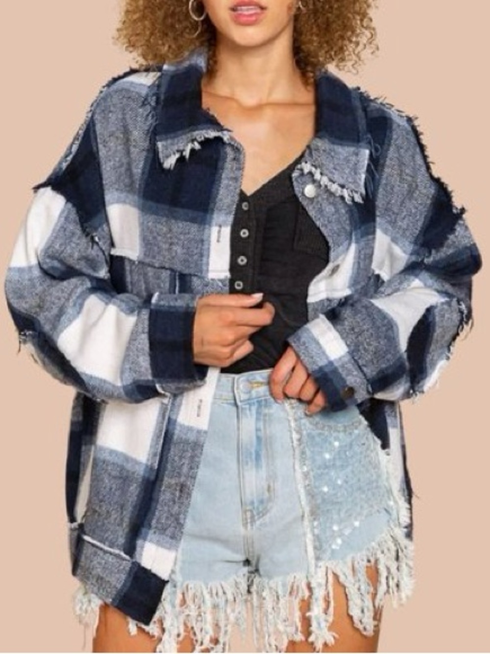 NWT POL Flannel Shirt Jacket